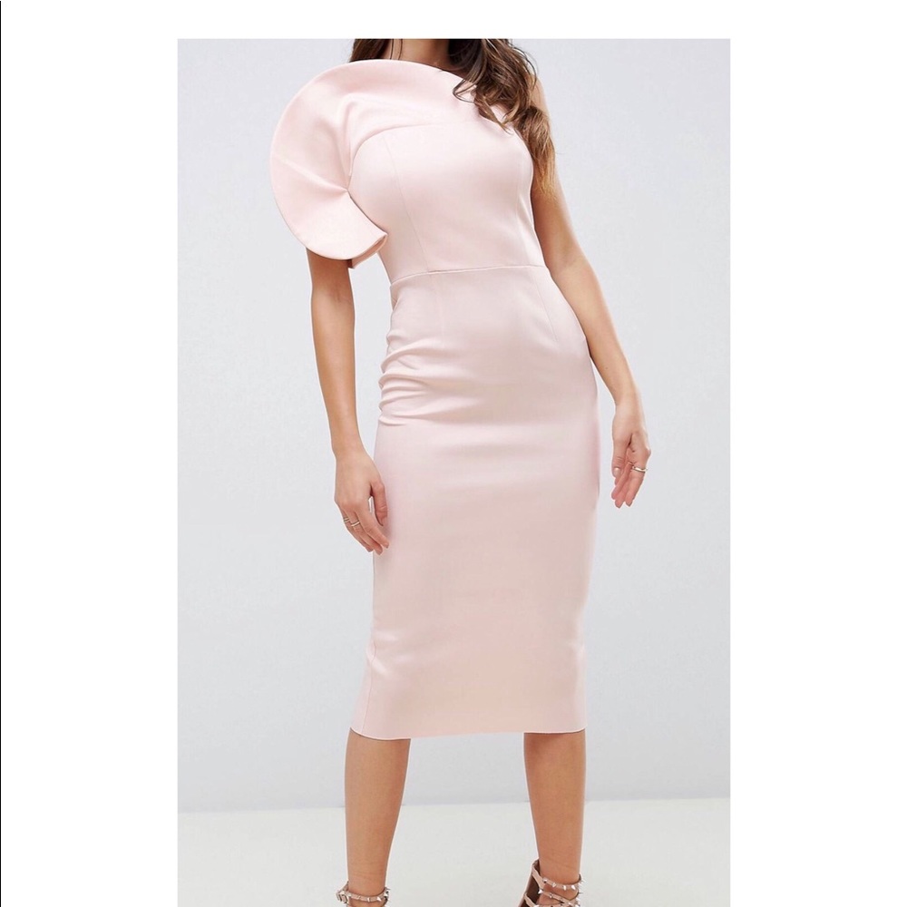 One Shoulder midi Bodycon dress